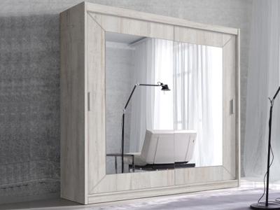 Kast ALHAMBRA 2 schuifdeuren 200 cm artica pijnboom met spiegel Kast ALHAMBRA 2 schuifdeuren 200 cm artica pijnboom met spiegel