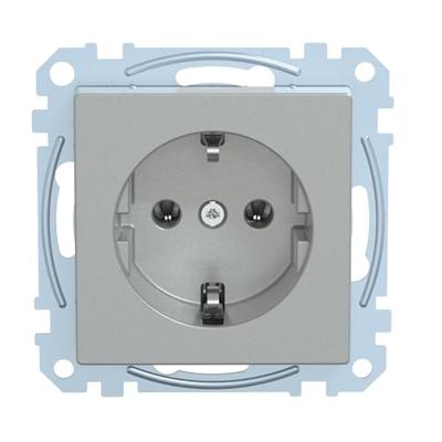 Merten MEG2301-0460 Wandcontactdoos System M Aluminium 1 stuk(s)