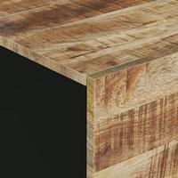 Salontafel 80x50x40 cm massief mangohout en bewerkt hout - thumbnail
