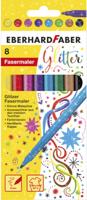 8 Glitter viltstiften Eberhard Faber EF-551008 - thumbnail
