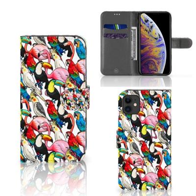Apple iPhone 11 | Telefoonhoesje | Met pasjeshouder | Birds