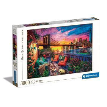 Clementoni puzzel manhattan balcony sunset, 3000st.
