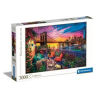 Clementoni puzzel manhattan balcony sunset, 3000st. - thumbnail