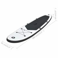 VidaXL Stand up paddleboardset opblaasbaar zwart en wit - thumbnail