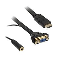 Akasa AK-CBHD18-20BK video kabel adapter 0,2 m HDMI Type A (Standaard) VGA (D-Sub) - thumbnail