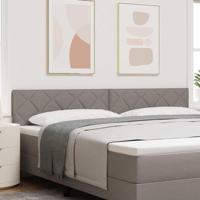 Hoofdbord met LED -striplichten Verstelbaar Taupe 200 cm Stof - thumbnail