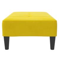 Voetenbank 77x55x31 cm fluweel geel - thumbnail