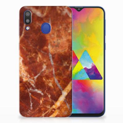 Samsung Galaxy M20 (Power) | TPU | Siliconen hoesje | Marmer Bruin