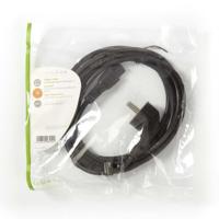 Voedingskabel | Schuko Male Haaks - IEC-320-C5 | 3,0 m | Zwart - thumbnail