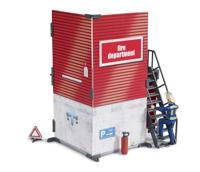 Bruder Bworld brandweerkazerne met brandweerman - thumbnail