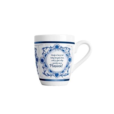 Paperdreams Delfts blauwe mok Pensioen