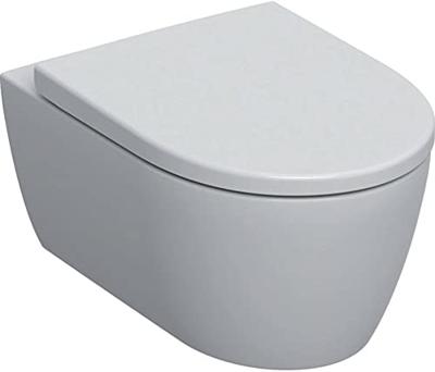 Geberit iCon hangtoilet randloos incl. softclose toiletbril met quickrelease mat wit