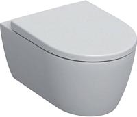 Geberit iCon hangtoilet randloos incl. softclose toiletbril met quickrelease mat wit - thumbnail