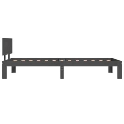 Bedframe massief grenenhout grijs 90x200 cm Bedframe massief grenenhout grijs 90x200 cm