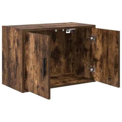 Garagewandkast bewerkt hout gerookt eiken