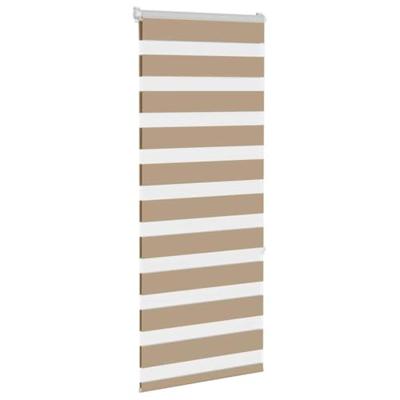 VidaXL Zebra blind 55x150 cm stofbreedte 50,9 cm polyester zandbruin