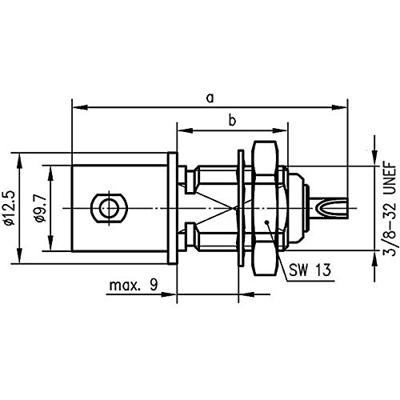 Telegärtner 100027466 100027466 BNC-connector Bus, inbouw verticaal 50 Ω 1 stuk(s)
