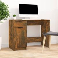 Bureau 100x50x75 cm bewerkt hout gerookt eikenkleurig - thumbnail