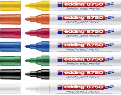 Paintmarker edding 8750 industrie 2-4mm zwart | 10 stuks