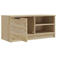 Tv-meubel 80x35x36,5 cm bewerkt hout sonoma eikenkleurig - thumbnail