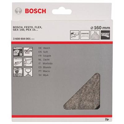 Bosch Accessories 3608604001 Polijstvilt voor excentrische schuurmachine. Zacht, 160 mm Diameter 160 mm 2 stuk(s)