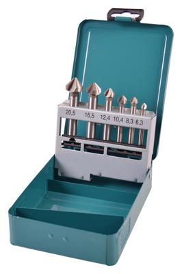 Makita D-42204 Verzinkboorset 6.3 mm, 8.3 mm, 10.4 mm, 12.4 mm, 16.5 mm, 20.5 mm HSS Cilinderschacht 5 stuk(s) Makita D-42204 Verzinkboorset 6.3 mm, 8.3 mm, 10.4 mm, 12.4 mm, 16.5 mm, 20.5 mm HSS Cilinderschacht 5 stuk(s)
