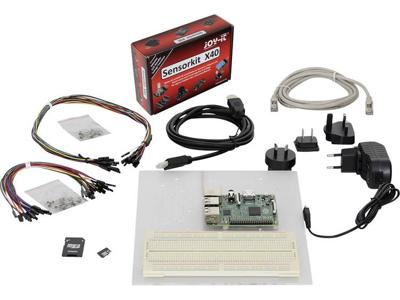 Joy-it Sensor Set Raspberry Pi 3 B 1 GB 4 x 1.2 GHz Incl. sensoren, Incl. breadboard, Incl. netvoeding, Incl. HDMI-kabel, Incl. Noobs OS