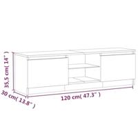 Tv-meubel met LED-verlichting 120x30x35,5 cm grijs sonoma eiken - thumbnail