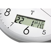 Mebus 19422 Wandklok Zendergestuurd 30 cm x 3 cm Zilver - thumbnail