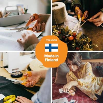 Schaar fiskars classic universeel 21cm oranje