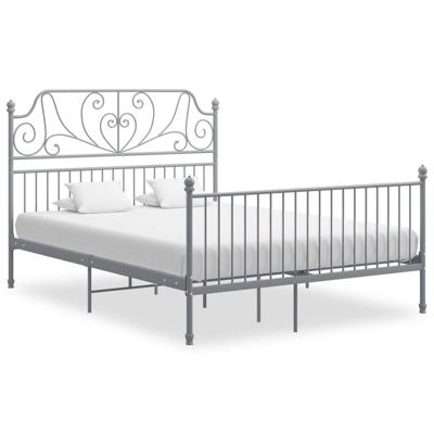 Bedframe zonder matras metaal grijs 140x200 cm