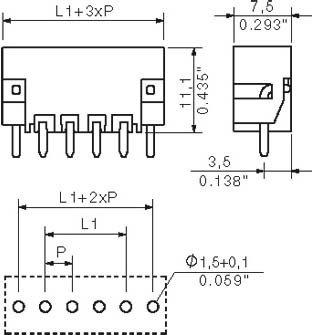 Weidmüller 1842600000 Male connector Totaal aantal polen 8 Aantal rijen 1 48 stuk(s)