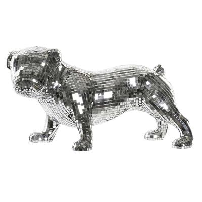 Decoratieve figuren DKD Home Decor Engels 45,5 x 21,5 x 25 cm Spiegel Zilverkleurig Hond