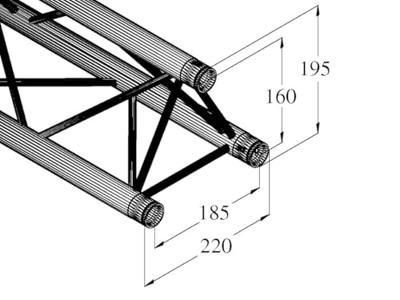 ALUTRUSS DECOLOCK DQ3-S200 3-way Cross Beam bk