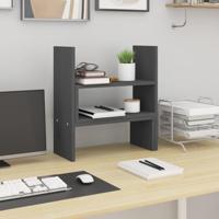 VidaXL Monitorstandaard (39-72)x17x43 cm massief grenenhout grijs - thumbnail