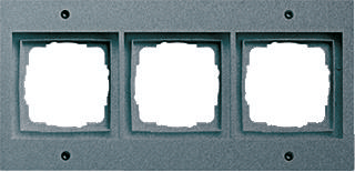 Gira TX 44 afdekraam 3-voudig aluminium