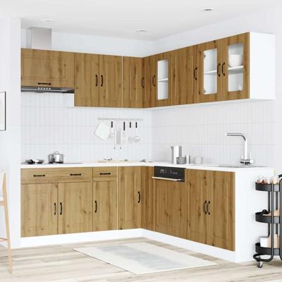 11-delige Keukenkastenset Kalmar bewerkt hout artisanaal eiken
