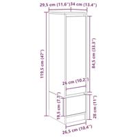 Highboard 29,5x34x119,5 cm spaanplaat sonoma eikenkleurig - thumbnail