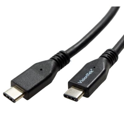 VisionTek USB 3.1 1 m kabel USB C zwart - USB-kabel (1 m, USB C, 3.1 Gen 2), stekker/stekker, zwart