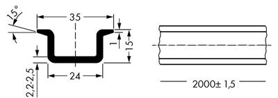 WAGO 210-198 Draagrail Koper 10 stuk(s)