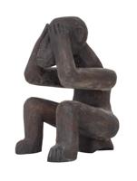 MUST Living Ornament 'See Nothing' Mahoniehout - thumbnail