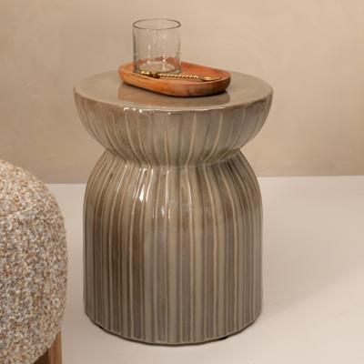 Rivièra Maison Bijzettafel 'Sintra' Keramiek, kleur Urban Olive