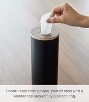 Yamazaki Tissuebox Rond - Rin - Zwart - thumbnail