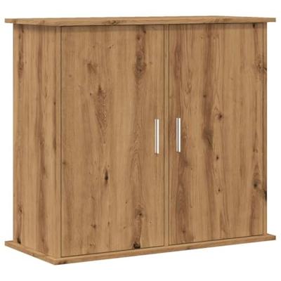 Aquariumstandaard 81x36x73cm bewerkt hout artisanaal eikenkleur