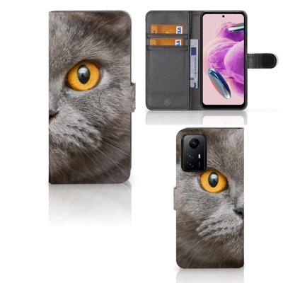Telefoonhoesje | Met pasjeshouder | Xiaomi Redmi Note 12S Britse Korthaar Telefoonhoesje | Met pasjeshouder | Xiaomi Redmi Note 12S Britse Korthaar