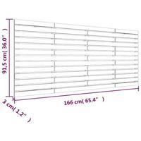 Hoofdbord wandmontage 166x3x91,5 cm massief grenenhout wit - thumbnail