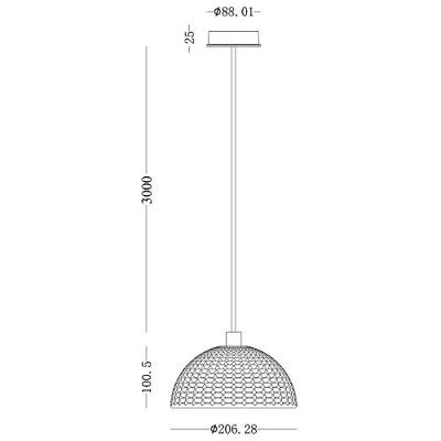 Deko Light Basket I 342142 Hanglamp LED, Halogeen E27 40 W Wit