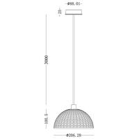 Deko Light Basket I 342142 Hanglamp LED, Halogeen E27 40 W Wit - thumbnail
