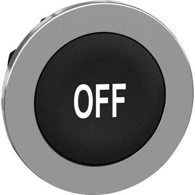 Schneider Electric ZB4FA235 ZB4FA235 Plat, Terugstelbaar (Ø) 30.5 mm OFF Chroom, Zwart 1 stuk(s)