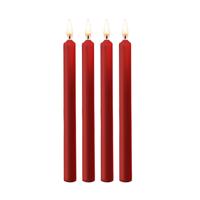 Teasing Wax Candles Large - Parafin - 4-pack - Red - thumbnail